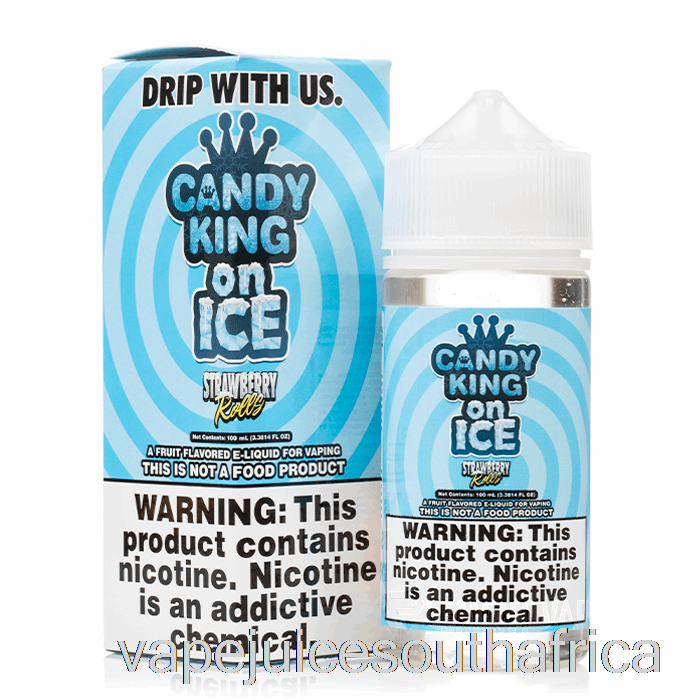 Vape Juice South Africa Ice Strawberry Rolls - Candy King On Ice - 100Ml 6Mg